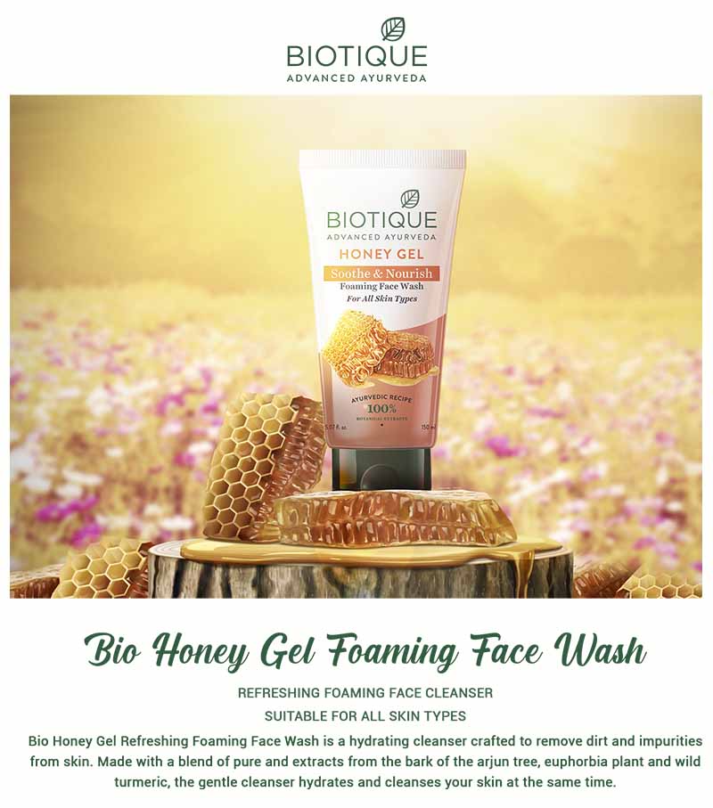 Biotique Honey Gel Soothe & Nourish Foaming Face wash