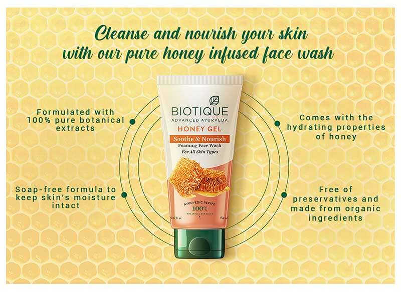 Biotique Honey Gel Soothe & Nourish Foaming Face wash